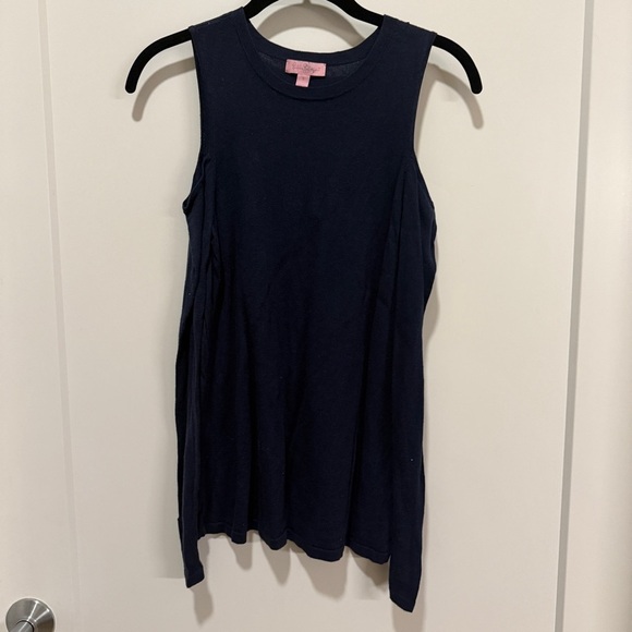 Lilly Pulitzer Navy Cold Shoulder Tidewater Sweater S - Picture 1 of 4